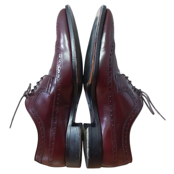 DSquared2  Men Burgundy Brogue Oxfords Size 40 EU Wingtip Claasic Dress Shoes main image 9